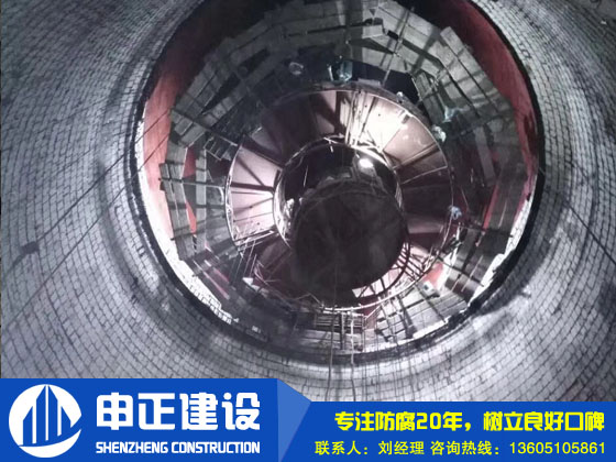 185米煙囪內(nèi)壁貼?；沾纱u